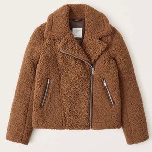 Abercrombie & Fitch Teddy Moto Jacket Coat